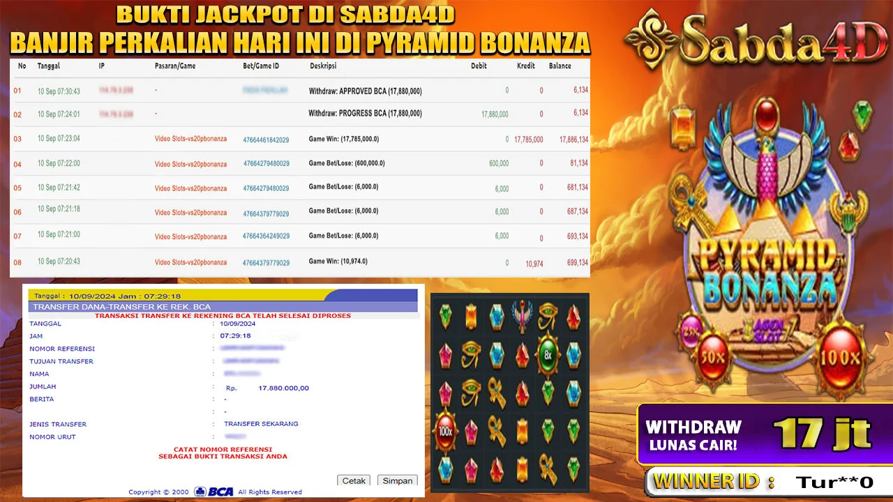 JACKPOT MEMBER SABDA4D DI GAME PYRAMID BONANAZA